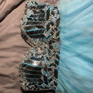 Short, Strapless, Prom dress. Size 2.